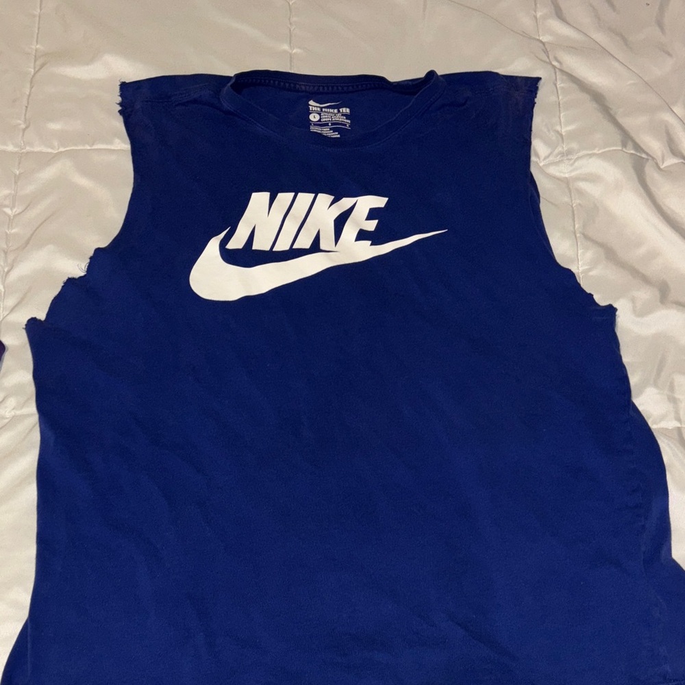 Nike Royal Blue Sleeveless Logo Tank
